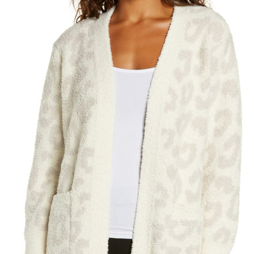 Barefoot Dream CozyChic Leopard Cardigan Nordstrom